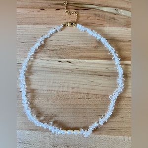 Clear Quartz and Fresh Water Pearl Choker Necklace NWT